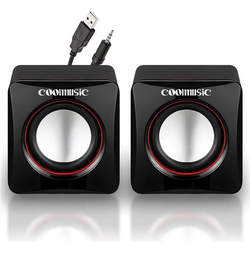 Par de caixas de som de mesa para computador