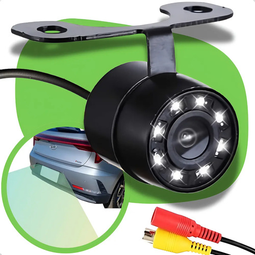 Câmera de ré automotiva com LEDs
