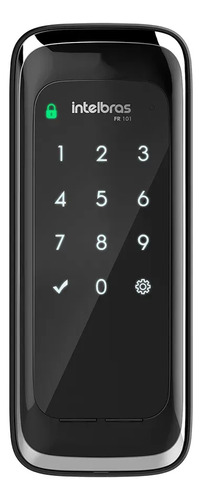 Fechadura digital de sobrepor preta, com teclado numérico