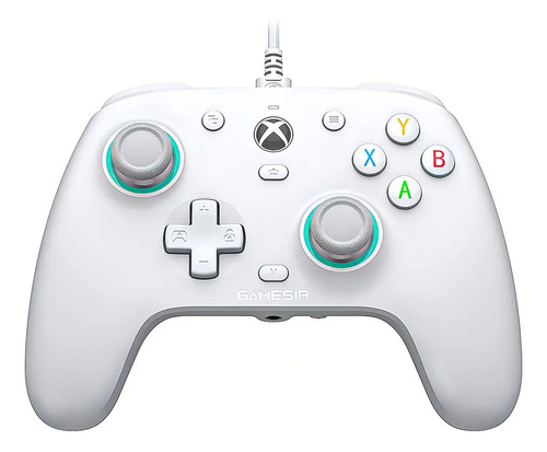 Controle branco com fio para Xbox e PC