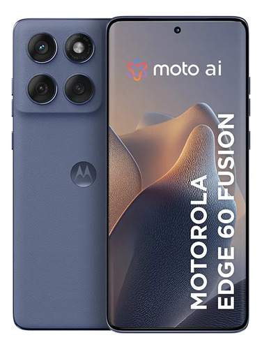 Smartphone Motorola Edge 60 Fusion cinza, frente e verso