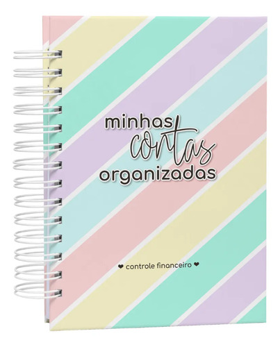 Caderno planejador financeiro de capa dura