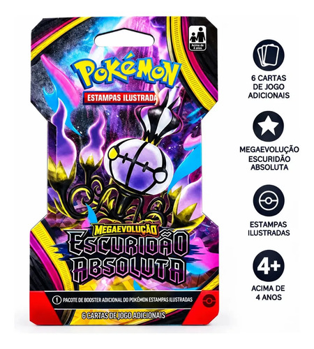 Pacote de cartas colecionáveis com ilustração de criatura de desenho animado