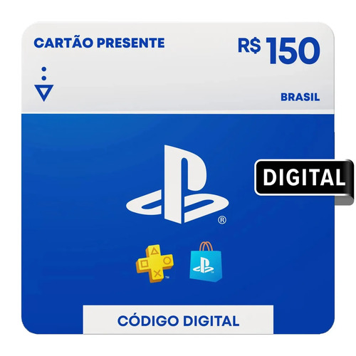 Cartão-presente digital da PlayStation Store de 150 reais