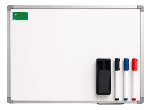 Quadro branco com apagador e marcadores