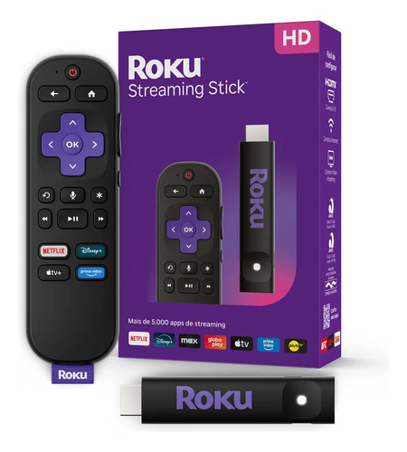 Roku Streaming Stick com controle remoto