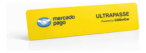 Etiqueta amarela de pagamento automático de pedágio, para colar no para-brisa