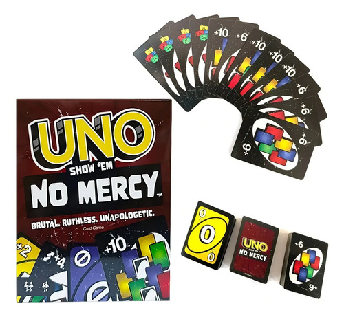 Caixa do jogo de cartas Uno No Mercy