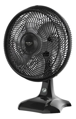 Ventilador preto de 40 centímetros que pode ser usado na mesa ou na parede